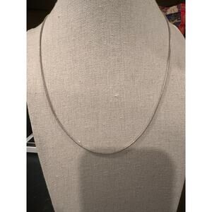 Genuine Sterling Silver 925 Omega/Snake Chain Necklace 18" length classic style